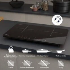 CIARRA Piastra Ad Induzione Portatile Con Doppia Zona Cottura E Controllo Touch - Nero 3500W 10 CIARRA Piastra Ad Induzione Portatile Con Doppia Zona Cottura E Controllo Touch - Nero 3500W -Elettrodomestici Negozio 64996419 4