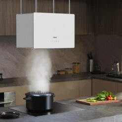 CIARRA Cappa A Isola Smart 48cm CD4850S - Bianco, 3 Velocità, Estrazione 650m³/h, Controllo Wi-Fi, Filtri Rimovibili E Lavabili -Elettrodomestici Negozio 64996427 4