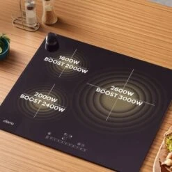 CIARRA - Piano Cottura A Induzione Incasso 3 Zone Con Boost - 6200 W Totali - Controllo Touch - Funzione Di Sicurezza - Colore Nero -Elettrodomestici Negozio 64996440 4