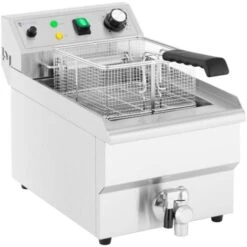 Friggitrice Elettrica Professionale Rubinetto Di Scarico Zona Fredda 5000W 9 L -Elettrodomestici Negozio 65341156 5