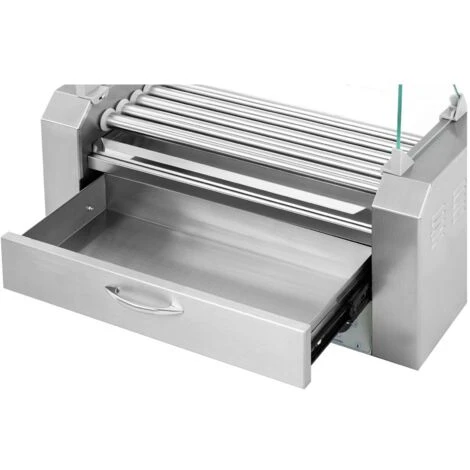 Cuoci Wurstel A Rulli Con 5 Rulli Acciaio Inox Per 8 Salsicce 2 Zone Riscaldate 5 Cuoci Wurstel A Rulli Con 5 Rulli Acciaio Inox Per 8 Salsicce 2 Zone Riscaldate - immagine 3