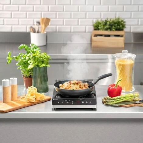 Piastra A Induzione Portatile Fornello Piano Cottura Induzione 60-240 °C 2x22 Cm 5 Piastra A Induzione Portatile Fornello Piano Cottura Induzione 60-240 °C 2x22 Cm - immagine 3