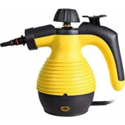 RELAX4LIFE Pulitore A Vapore Professionale E Portatile Con 9 Accessori Diversi, Macchina Elettrica Del Vapore Con Funzione Di Sterilizzazione, Multiuso Per Finestre, Tappeti E Pavimento (Giallo) -Elettrodomestici Negozio 67415217 5