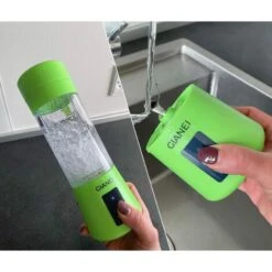 Mini Frullatore USB Portatile - Mini Frullatore Da Cucina Multifunzionale, Frullatore Per Frullati Di Frutta E Verdura Con Custodia Per Il Trasporto. 400 Ml, 6 Lame In Acciaio Inox -Elettrodomestici Negozio 69717403 3