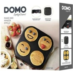 DOMO PANCAKE MAKER EMOJI Pancake-Maker Rivestimento Antiaderente Nero -Elettrodomestici Negozio 69767557 5