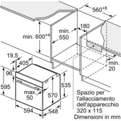 Forno Con Vapore Da Incasso 60 Cm Bosch HRA574BS0 -Elettrodomestici Negozio 70147161 5