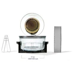 PremierTech PT-FA12B Forno Alogeno Ad Aria Ventilato 17 Litri 1400 Watt Cuoce Senza Olio (nero) -Elettrodomestici Negozio 70294363 3
