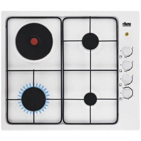 Piano Cottura Misto 60cm 4 Fuochi Bianco - Fgm64300w - Faure 3 Piano Cottura Misto 60cm 4 Fuochi Bianco - Fgm64300w - Faure
