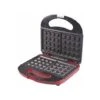 Beper BT.602H Piastra Per Waffle,780 Watt,Piastra Antiaderente,2 Spie Luminose,Avvolgicavo,piedini Antiscivolo ,Bianco E Rosso