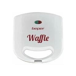 Beper BT.602H Piastra Per Waffle,780 Watt,Piastra Antiaderente,2 Spie Luminose,Avvolgicavo,piedini Antiscivolo ,Bianco E Rosso -Elettrodomestici Negozio 70699023 4