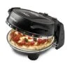 G3 Ferrari G10032 Pizzeria Snack Napoletana Forno Pizza Plus EVO, Doppia Pietra Refrattaria, 1200 W, Nero