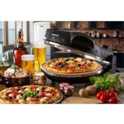 Ariete 917 Pizza In 4' Minuti, Forno Pizza, 1200 W, Pietra Refrattaria Con Trattamento Antiaderente, Temperatura Max 400°C, 5 Livelli Di Cottura, Nero -Elettrodomestici Negozio 70723056 3