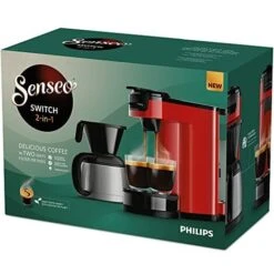 SENSEO® Philips Switch, Macchina Da Caffè Con Filtro E Cialde 2 In 1, Serbatoio Dell'acqua Da 1 Litro, 7 Tazze In Un Unico Passaggio, Colore Monzarot (HD6592/84) 9 SENSEO® Philips Switch, Macchina Da Caffè Con Filtro E Cialde 2 In 1, Serbatoio Dell'acqua Da 1 Litro, 7 Tazze In Un Unico Passaggio, Colore Monzarot (HD6592/84) -Elettrodomestici Negozio 70723774 4
