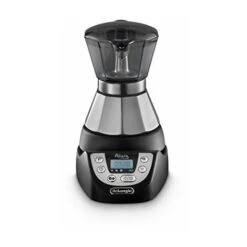 DeLonghi Alicia PLUS EMKP 21.B Caffettiera Moka Elettrica 1-2 Tazze, Caffè Caldo Per 30 Minuti, Funzione Orzo, Spegnimento Automatico, Risparmio Energetico, Facile Da Usare E Da Pulire, 450 W,Argento