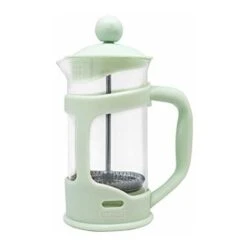 Nerthus FIH 794 Caffettiera Francese A Pistone, PP/Vetro Borosilicato/SS, VERDE, 350 Ml