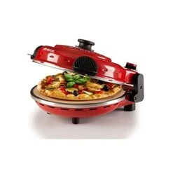 Ariete 919 Pizza In 4' Minuti, Forno Per Pizza, 400 Gradi, Cuoce In 4, Pietra Refrattaria 32 Cm Di Diametro, 1200 Watt, Timer 15, Rosso