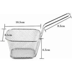 Cestello Per Friggitrice A Filo Metallico Da 8 Pezzi, Mini Patatine In Acciaio Inossidabile Cestini Per Friggere Display Per Alimenti Setaccio Per Patate Strumento Di Cottura Ideale -Elettrodomestici Negozio 71373246 5