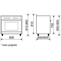 Piano Cottura Misto 104l 5 Fuochi In Acciaio Inox - Ge960cbix2 - Glem -Elettrodomestici Negozio 71584657 3