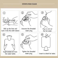 Nuova Borsa Scaldamani, Borsa Dell'acqua Calda Con Copertura In Tessuto Peluche A Due Mani, Borsa Scaldamani Riempita D'acqua In PVC (rosa) -Elettrodomestici Negozio 71884639 4