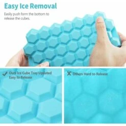 Confezione Da 2 Vassoi Per Cubetti Di Ghiaccio Flessibili In Silicone Con Coperchio, Vassoi Per Cubetti Di Ghiaccio Flessibili Impilabili E Sicuri 10 Confezione Da 2 Vassoi Per Cubetti Di Ghiaccio Flessibili In Silicone Con Coperchio, Vassoi Per Cubetti Di Ghiaccio Flessibili Impilabili E Sicuri -Elettrodomestici Negozio 71884707 4