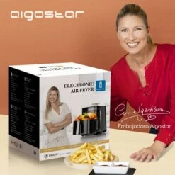 Aigostar Cube 30IBT - Friggitrice Ad Aria 5-in-1, 1900W, 7L, Pannello Touch A Led, 7 Scelte Già Programmate, Forno, Arrostire, Cestello Removibile Anti Aderente, Mantenimento Calore , 20- Ricette -Elettrodomestici Negozio 72603464 3