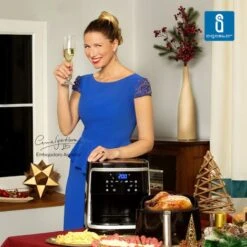 Aigostar Cube 30IBT - Friggitrice Ad Aria 5-in-1, 1900W, 7L, Pannello Touch A Led, 7 Scelte Già Programmate, Forno, Arrostire, Cestello Removibile Anti Aderente, Mantenimento Calore , 20- Ricette -Elettrodomestici Negozio 72603464 4