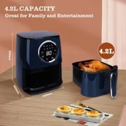 Taylor Swoden Marina - Friggitrice Ad Aria Senza Olio 8 In 1 Con Pannello Touch A LED. Cestello Interno Antiaderente Da 4.2L, Ideale Per Una Famiglia Da 4/6 Persone. Potenza Da 1400w, Color Blu 11 Taylor Swoden Marina - Friggitrice Ad Aria Senza Olio 8 In 1 Con Pannello Touch A LED. Cestello Interno Antiaderente Da 4.2L, Ideale Per Una Famiglia Da 4/6 Persone. Potenza Da 1400w, Color Blu -Elettrodomestici Negozio 72603500 5