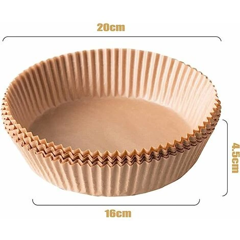 100PZ Carta Pergamena Fodera Per Friggitrice Ad Aria, Fodera Di Carta Usa E Getta Per Friggitrice Ad Aria,Carta Da Forno Per Padelle, Forno E Friggitrice Ad Aria Calda (Marrone 100PZ)164.5cm 4 100PZ Carta Pergamena Fodera Per Friggitrice Ad Aria, Fodera Di Carta Usa E Getta Per Friggitrice Ad Aria,Carta Da Forno Per Padelle, Forno E Friggitrice Ad Aria Calda (Marrone 100PZ)164.5cm - immagine 2