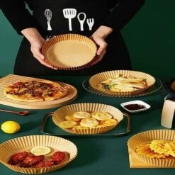 100PZ Carta Pergamena Fodera Per Friggitrice Ad Aria, Fodera Di Carta Usa E Getta Per Friggitrice Ad Aria,Carta Da Forno Per Padelle, Forno E Friggitrice Ad Aria Calda (Marrone 100PZ)164.5cm 11 100PZ Carta Pergamena Fodera Per Friggitrice Ad Aria, Fodera Di Carta Usa E Getta Per Friggitrice Ad Aria,Carta Da Forno Per Padelle, Forno E Friggitrice Ad Aria Calda (Marrone 100PZ)164.5cm -Elettrodomestici Negozio 74550404 5