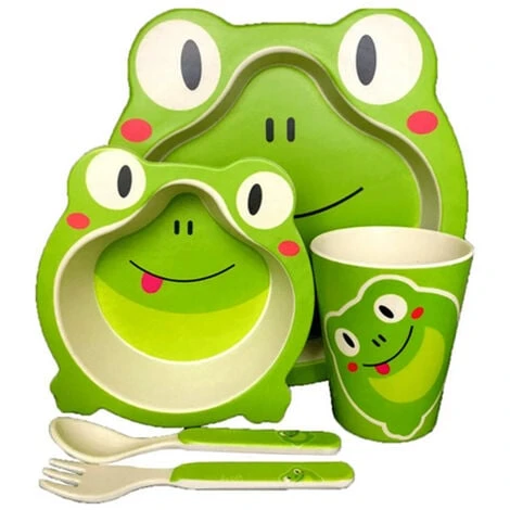 Set Pappa 5pz Stoviglie Per Bambini In Melamina Svezzamento Piatto Ciotola Tazza 3 Set Pappa 5pz Stoviglie Per Bambini In Melamina Svezzamento Piatto Ciotola Tazza