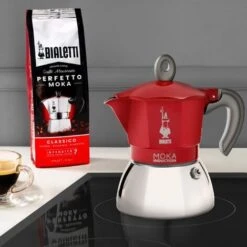Caffettiera Moka Macchinetta Per Preparare Il Caffè Bialetti Induction Rossa Capacità 2 Tazze -Elettrodomestici Negozio 76038293 4