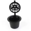 6 Pezzi Riutilizzabili Tazza Di Capsule Di Caffè Con Cucchiaio Pennello Nero Ricaricabile Capsule Di Caffè Ricarica Filtro Stoviglie Regalo