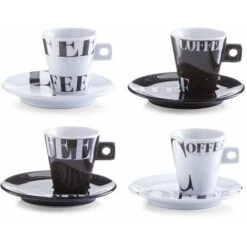Zeller Coffee Style 26540 Set Caffè Espresso In Porcellana, 8 Pezzi