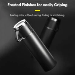 Bottiglia D'acqua Isolata Sottovuoto In Acciaio Inossidabile A Doppio Strato Bottiglia Termica 12H Mantiene Caldo E Freddo A Tenuta Stagna Adatto Per Viaggi All'aperto In Casa E Ufficio (nero) -Elettrodomestici Negozio 77490124 5