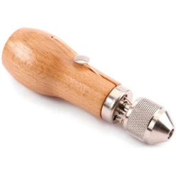 Strumento Per Cucire In Pelle Cucitrice A Mano Punteruolo Per Cucire Riparazione Per Tappezzeria Strumento Per Cucire Con 1 Filo Di Cera 2 Aghi Per Tessuto In Pelle (marrone) -Elettrodomestici Negozio 77493579 3