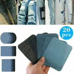 20 Toppe Termoadesive Per Jeans, Toppe In Tessuto Denim, Senza Cuciture, Toppe Per Pantaloni Al Ginocchio, In 4 Misure, Per Bambini, Donne, Uomini, Jeans E Riparazione Di Abbigliamento (multicolore) -Elettrodomestici Negozio 77496100 4
