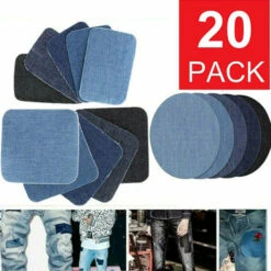 20 Toppe Termoadesive Per Jeans, Toppe In Tessuto Denim, Senza Cuciture, Toppe Per Pantaloni Al Ginocchio, In 4 Misure, Per Bambini, Donne, Uomini, Jeans E Riparazione Di Abbigliamento (multicolore) -Elettrodomestici Negozio 77496100 5