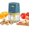 Tritatutto Elettrico Mini Tritatutto Per Cipolle 3 Lame Affilate Frullatore Per Aglio Portatile Mini Mixer Per Condimento 230 Ml (blu) -Elettrodomestici Negozio 77496177 1