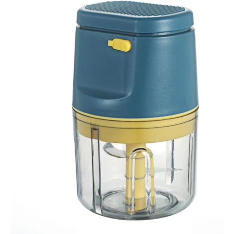 Tritatutto Elettrico Mini Tritatutto Per Cipolle 3 Lame Affilate Frullatore Per Aglio Portatile Mini Mixer Per Condimento 230 Ml (blu) 4 Tritatutto Elettrico Mini Tritatutto Per Cipolle 3 Lame Affilate Frullatore Per Aglio Portatile Mini Mixer Per Condimento 230 Ml (blu) - immagine 2