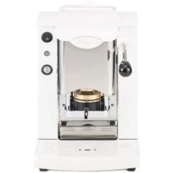 Faber Slot Inox - Macchina Per Caffe Con Pressacialda In Ottone - Telaio In Metallo Bianco E Frontale In Acciaio - FABSIBIABBASOTT