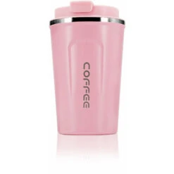 Tazza Da Caffè Da 380 Ml Tazza Termica Isolata A Tenuta Stagna Tazza Da Caffè Da Viaggio Portatile Da Auto In Acciaio Inossidabile (rosa)