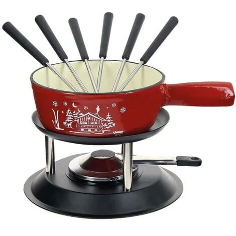 Set Fonduta 6 Forchette Rosse - 404091 - Tableandcook 3 Set Fonduta 6 Forchette Rosse - 404091 - Tableandcook