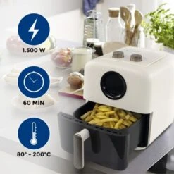 Friggitrice Ad Aria XL Grande , 5litri , 10 Programmi , Luce Interna , Display LED , Air Fryer , Senza Olio , Limos , Mobiclinic -Elettrodomestici Negozio 78058082 3