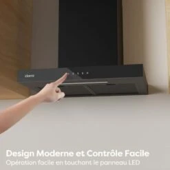 Cappa Ciarra Touch Screen A Parete 60cm, 650m3/h, 4 Velocità Booster, LED Dimmerabile - Nero CD6102B 10 Cappa Ciarra Touch Screen A Parete 60cm, 650m3/h, 4 Velocità Booster, LED Dimmerabile - Nero CD6102B -Elettrodomestici Negozio 78189066 4