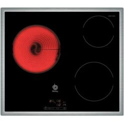Balay 3EB714XR Built-in Ceramic Black Hob - Hobs (Built-in, Ceramic, Glass-ceramic, Black, 1200 W, 14.5 Cm)