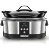 Crock-Pot Pentola Per Cottura Lenta, Slow Cooker, 5.7 Litri, Fino A 6-8 Persone, Spegnimento Automatico, 2 Impostazioni Cottura E Funzione Mantenimento In Caldo Automatica, 230 W, Ceramica, Argento -Elettrodomestici Negozio 78978110 1