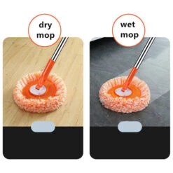 Mocio Per Pulizia Rotante Con Manico Regolabile Mocio Per Pulizia Inerte Per Detergente Per Vetri Per Pavimenti, Soffitti, Pareti Domestiche 1 Pz -Elettrodomestici Negozio 79448641 3