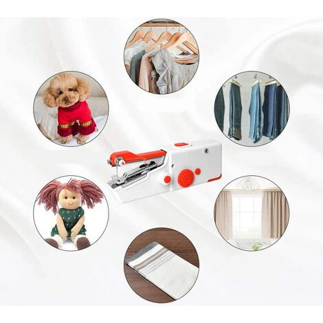 Macchina Da Cucire Portatile Mini Cucitrice Da Viaggio Per Tessuti Taglio Cucito 4 Macchina Da Cucire Portatile Mini Cucitrice Da Viaggio Per Tessuti Taglio Cucito - immagine 2
