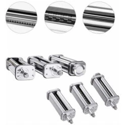 Pasta Maker Attachment Pasta Roller Cutter Parts Noodles Press Machine Compatibile Con Le Impastatrici KitchenAid Per Pasta Sfoglia (Argento) 9 Pasta Maker Attachment Pasta Roller Cutter Parts Noodles Press Machine Compatibile Con Le Impastatrici KitchenAid Per Pasta Sfoglia (Argento) -Elettrodomestici Negozio 81574756 3