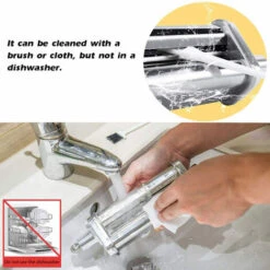 Pasta Maker Attachment Pasta Roller Cutter Parts Noodles Press Machine Compatibile Con Le Impastatrici KitchenAid Per Pasta Sfoglia (Argento) 10 Pasta Maker Attachment Pasta Roller Cutter Parts Noodles Press Machine Compatibile Con Le Impastatrici KitchenAid Per Pasta Sfoglia (Argento) -Elettrodomestici Negozio 81574756 4